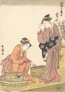 Japansk busksångare, 1754-1806. av Kitagawa Utamaro
