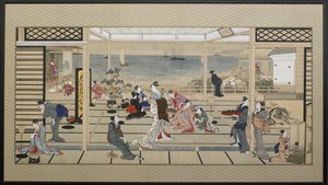 Moonlight Revelry på Dozo Sagami, sent 1700-tal. av Kitagawa Utamaro