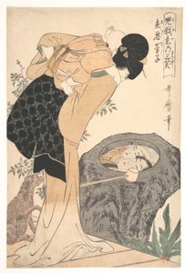 Mor och barn av Kitagawa Utamaro