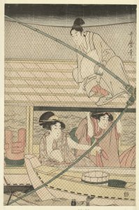 Nattfiske av Kitagawa Utamaro
