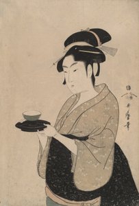 Okita, en flicka från ett tehus av Kitagawa Utamaro
