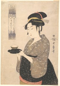 Okita från tehuset Naniwaya av Kitagawa Utamaro