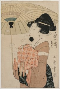 Böner om regn, ur serien Sju eleganta Komachi av Kitagawa Utamaro