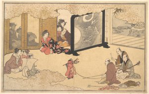Att se en föreställning av Kitagawa Utamaro