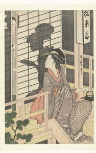 Servitris på Matsu Higashiya tehus av Kitagawa Utamaro