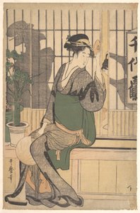 Skuggor på shōji av Kitagawa Utamaro