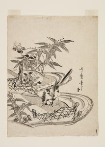 Sparrow (träblock i färg) av Kitagawa Utamaro
