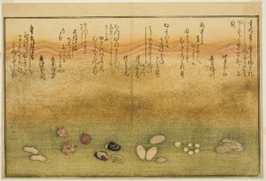 Sudare utanför, blomma utanför, körsbärsblom utanför, ingen agat, nadeshiko utanför, idé d Kinuta utanför, från tee st latte bracts of the tidvat)” av Kitagawa Utamaro