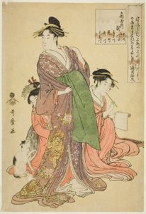 Takigawa Ofte Ogiya av Kitagawa Utamaro