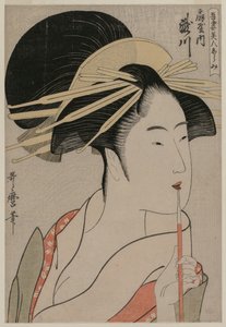 Takigawa från Ōgiya från serien A Selection of Eastern Beauties av Kitagawa Utamaro