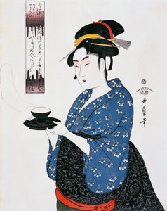 Thea-området, Ukiyo-e, av Utamaro Kitagawa (1753-1806), Edo-perioden (1603-1868), Japan av Kitagawa Utamaro