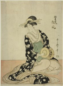 The Courtesan Matsukaze of the Matsubaya, från en namnlös serie av kurtisaner från Matsubaya som fem musiker av Kitagawa Utamaro