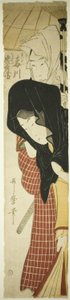 Kurtisanen Umegawa och Chubei från budtjänsten (Umegawa, Chubei) av Kitagawa Utamaro