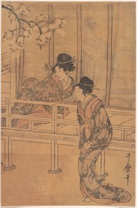 Damen från Rokujō besöks av prinsessan Aoi av Kitagawa Utamaro