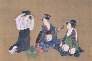 Tre skönheter, ca 1790 av Kitagawa Utamaro