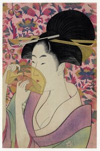 Tutamaro på den genomskinliga kammen, Kitagawa (1753–1806) av Kitagawa Utamaro
