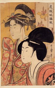 Två skönheter med bambu av Kitagawa Utamaro