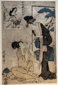 Två kvinnor i akt V, ur serien Chūshingura av Kitagawa Utamaro