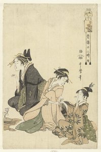 Hour of the Sheep: Predicting the Future Hitsuji no koku (titel på objekt) Tolv timmar i nöjeshusen (serietitel) Seiro junitoki (titel på objekt) av Kitagawa Utamaro