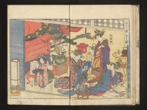 Förberedelser inför festligheterna av Kitagawa Utamaro