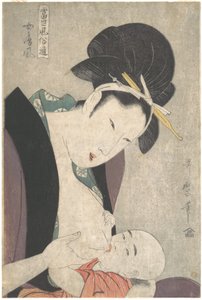 ”Hustru”, ur serien Kännare av moderna seder (Tōsei fūzoku tsū) av Kitagawa Utamaro