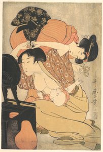 Kvinna och barn av Kitagawa Utamaro