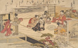 Kvinnor som spelar ett spel med snäckor, 1790. av Kitagawa Utamaro
