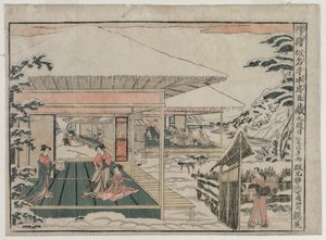 Chushingura: Akt IX från serien Perspective Pictures för The Treasure House of Loyalty, ca. 179