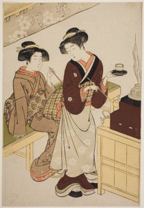 Sakuragawa Teahouse av Kitao Shigemasa