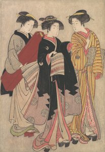 Två geishor ute på promenad, 1739-1820.