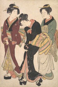 Två geishor och en piga, ca. 1790.