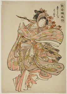 Titta på Maple Leaves (Momijigari), från serien "Dance Customs of Captivating Figures (Adesugata odori fuzoku)"