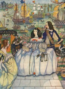 Katarina av Braganzas ankomst till Portsmouth för giftermål med Karl II av Kitty Shannon