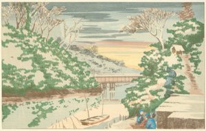 Snö i Ochanomizu av Kiyochika Kobayashi