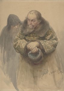 Två ryska män, 1904. av Klavdi Vasilevich Lebedev