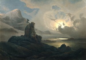 Kustlandskap med person