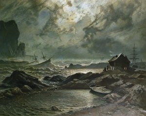 Storm på norska kusten