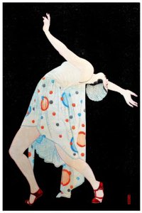 Art Deco moga eller modern tjejdans av Kobayakawa Kiyoshi