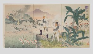 Ockupationen av Zhanghua-fästningen i Taiwan av Kobayashi Kiyochika