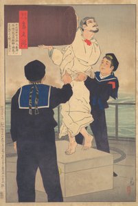Sailor Tanaka Ichitaro, från serien Mirror of Army and Navy Hero..., 1895 Meiji 28, 7:e månaden. av Kobayashi Kiyochika