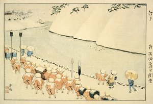 Snö vid Soto-Sakurada, Kasumigaseki av Kobayashi Kiyochika