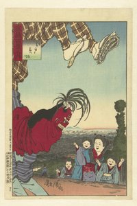 Gatukonstnär från Edo Edo no kenba (titel på objekt) Hundra vyer av Musashi-provinsen (serietitel) Musashi hyakkei no uchi (serietitel på objekt) av Kobayashi Kiyochika