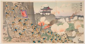 Ockupationen av Liaoyang av Kobayashi Kiyochika