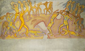 Clash of the Titans; Battle of the Titans, c.1913-1915 av Koloman Moser