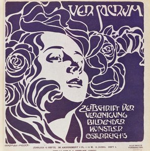 Omslag till 4:e numret 1899 av Ver Sacrum, tidskriften för konstnärerna inom Art Nouveau Sezession-rörelsen ... av Koloman Moser