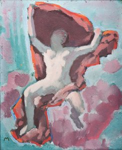 Figurenbild - Målning av en figur ... (olja på duk) av Koloman Moser