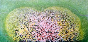 Glorious Entry, 2011 (österländsk gouache på rispapper) av Komi Chen