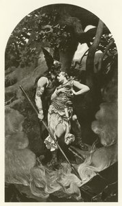 Wotan tar farväl av Brunhild (gravyr) av Konrad Dielitz