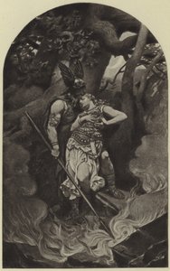 Wotans farväl till Brunhild (fotogravyr) av Konrad Dielitz