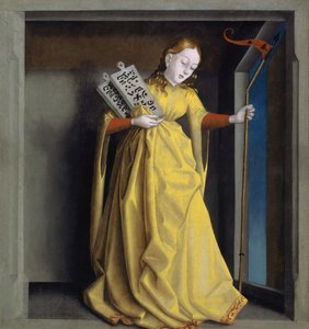 Synagoga från Heilspiegel-altartavlan, ca 1435 (blandmaterial på ekpanel)